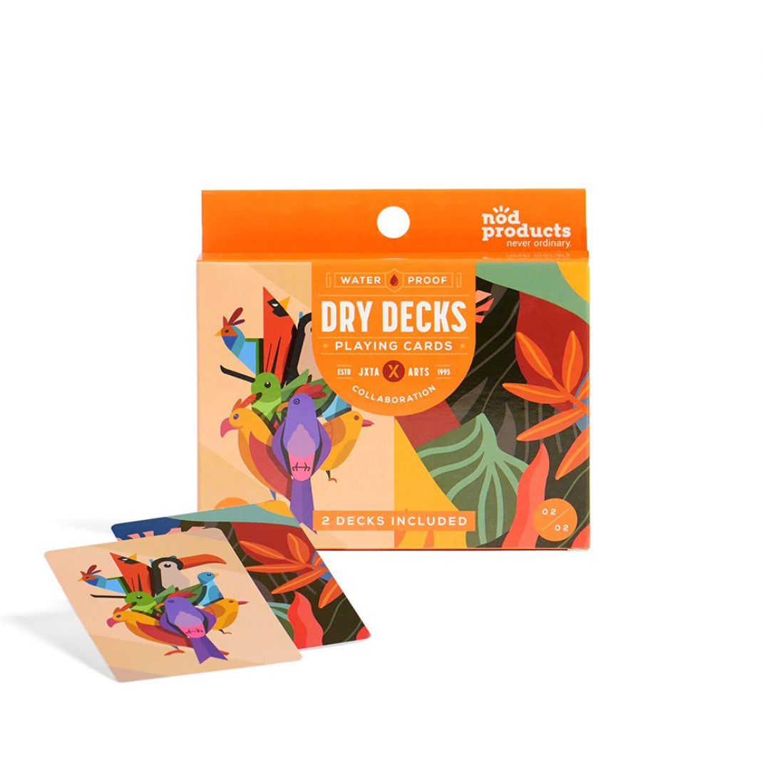 Dry Deck™ Wild Birds Waterproof Playing Cards made from recycled plastic. Durable, liquid-resistant, and easy to clean—perfect for game nights, travel, and outdoor fun.