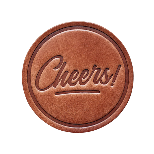 Cheers! Leather Coaster