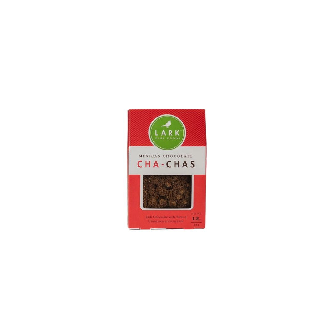 Lark Mexican Cha-Cha Cookies – A gourmet, handcrafted chocolate cookie with cinnamon & cayenne. A spicy-sweet treat for sophisticated palates.

