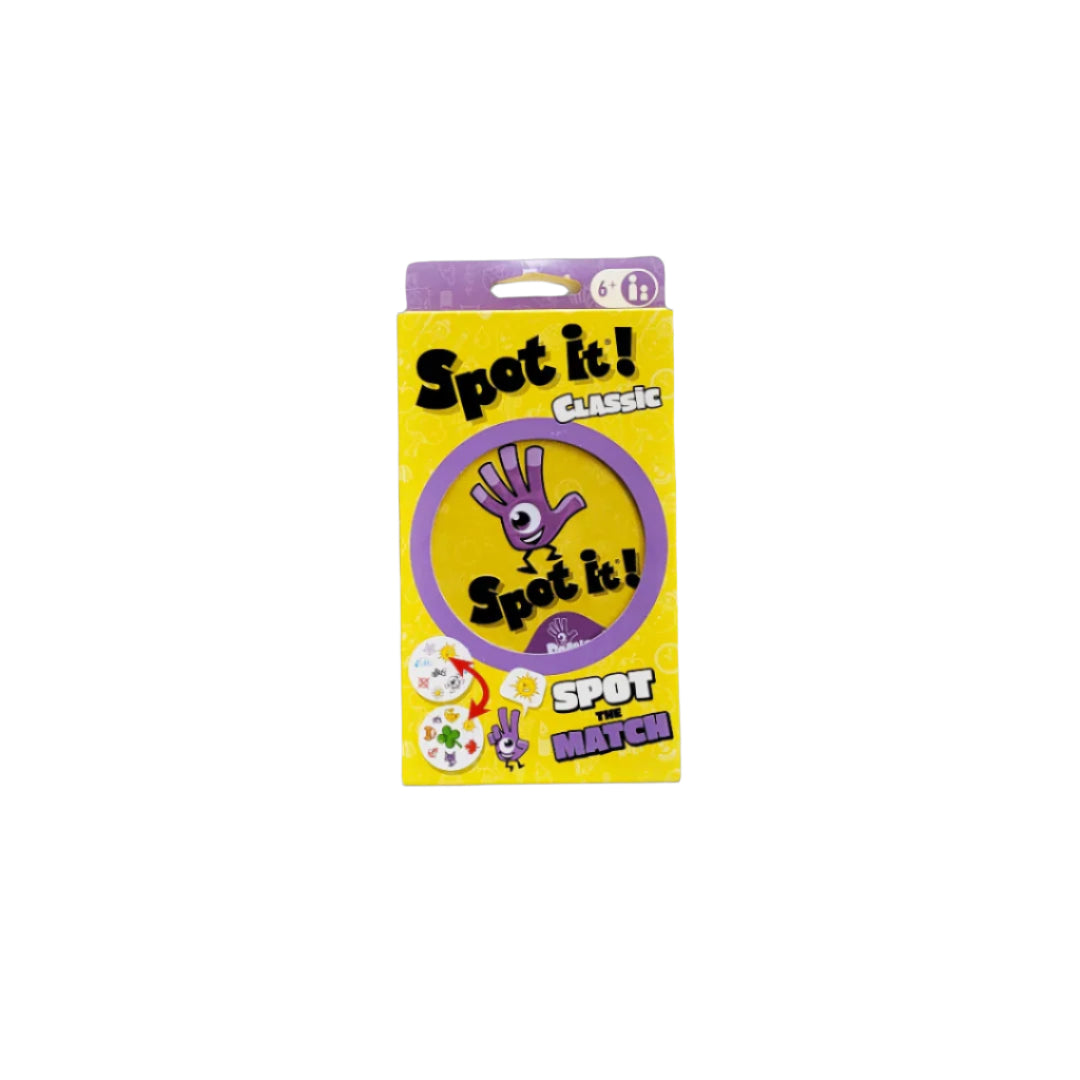 Spot It! Classic Family Card Game – A fun, fast-paced matching game for kids & adults, now in eco-friendly packaging. 2-8 players, ages 6+.