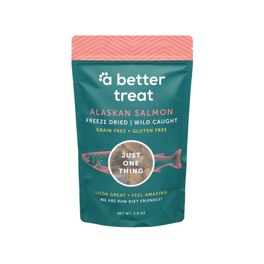 Wild-Caught Alaskan Salmon Pet Treats – 100% freeze-dried, high-protein, grain-free treats for dogs & cats. Supports healthy skin, coat, and digestion.

