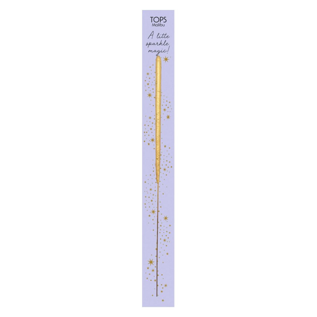 Purple Wish Sparkler Card – A 6.75" gold sparkler for birthdays, weddings, and celebrations. Clean, bright burn with no smoke or residue.
